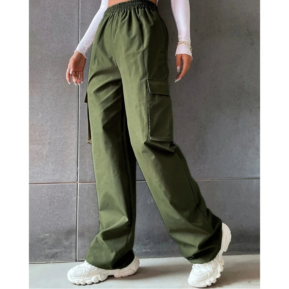 Women's Wide Leg Cargo Joggers