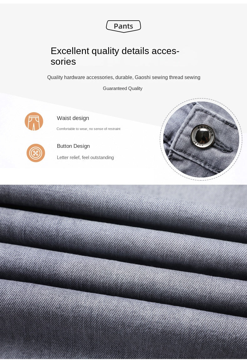 Men's Light Grey Straight Jeans