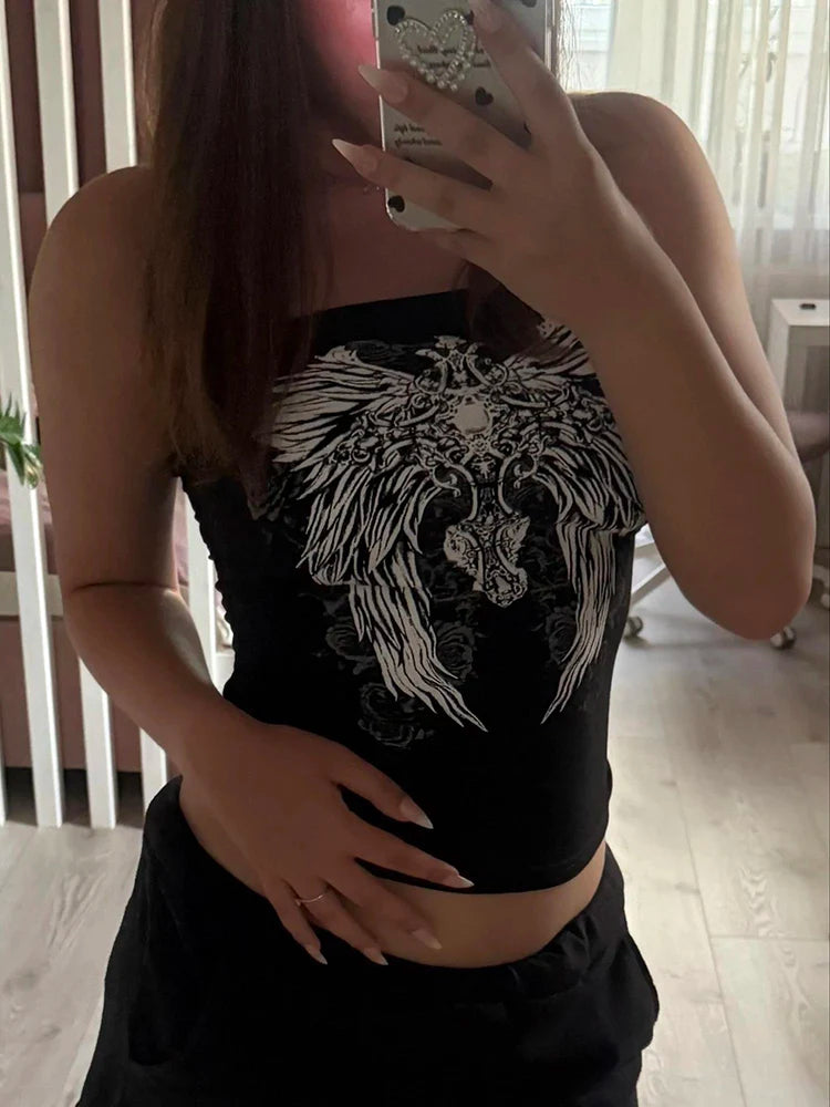 Women's Graphic Print Tube Top