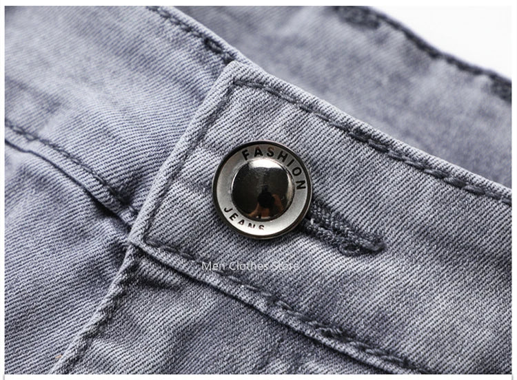 Men's Grey Stretch Jeans
