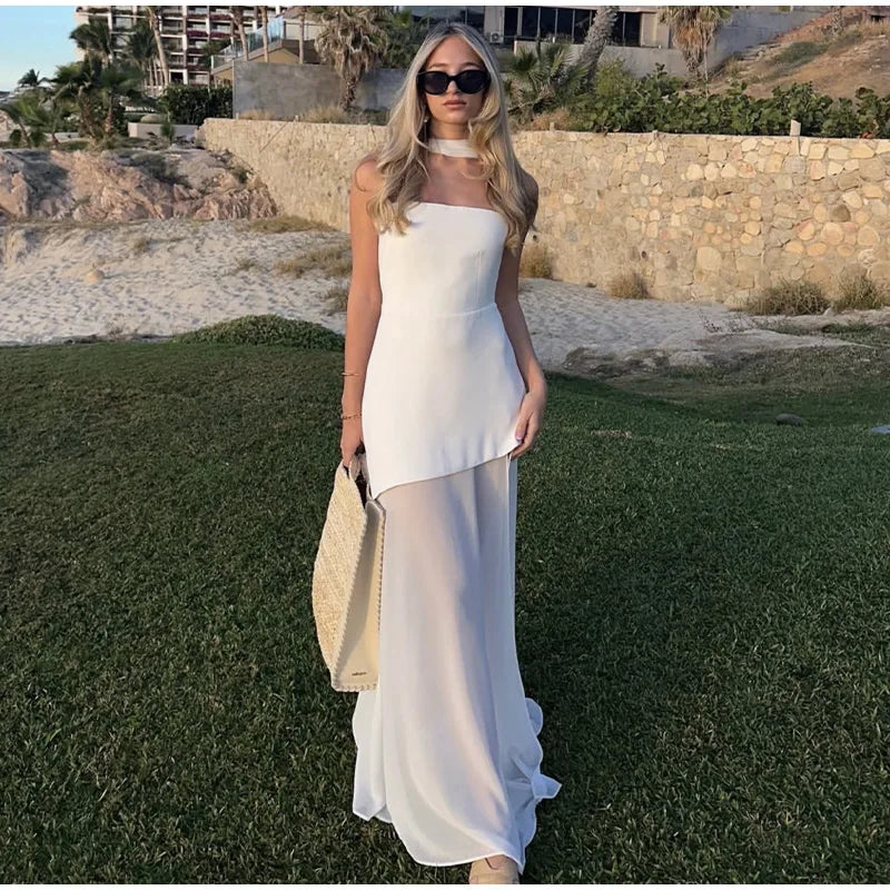 Women's Halter Neck Maxi Dress