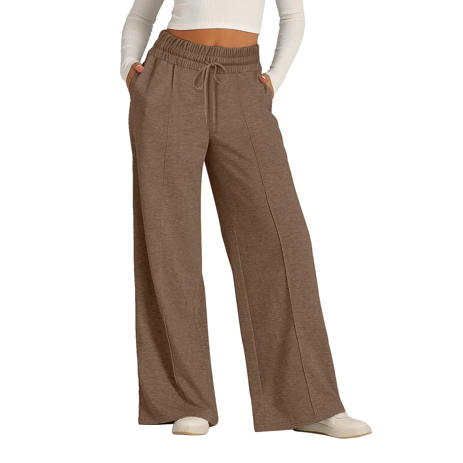 Women's Fleece Wide Leg Joggers
