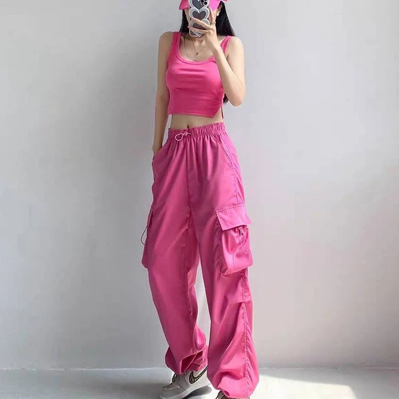 Women's Wide Leg Cargo Joggers