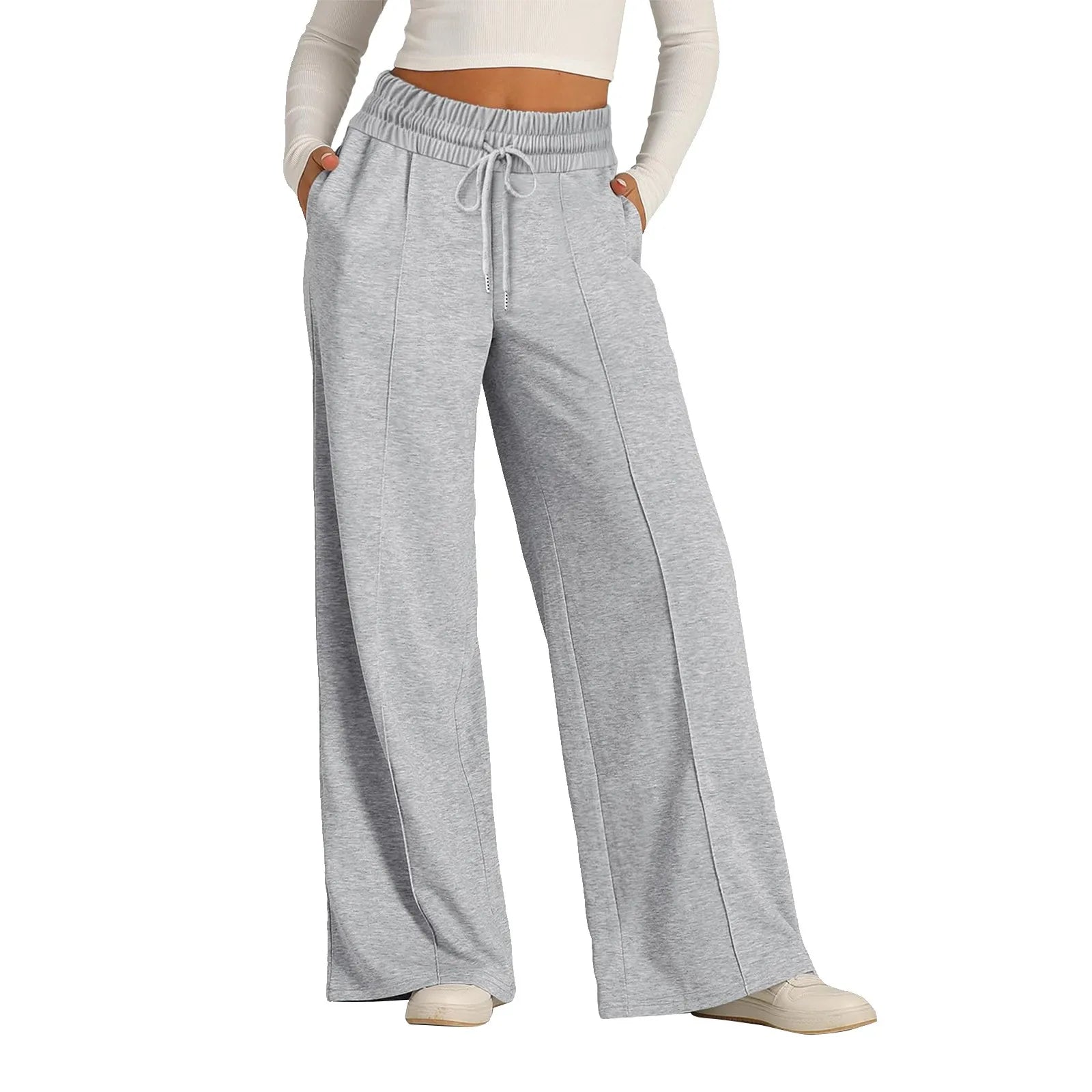 Women's Fleece Wide Leg Joggers
