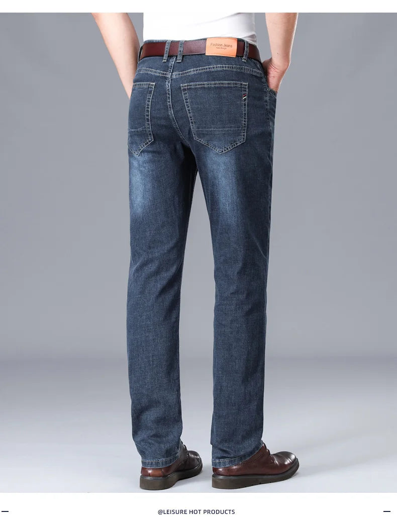 Men's Light Grey Straight Jeans