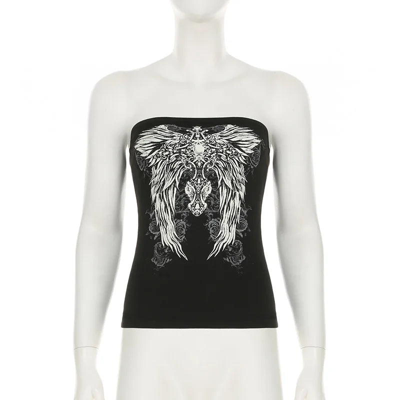 Women's Graphic Print Tube Top