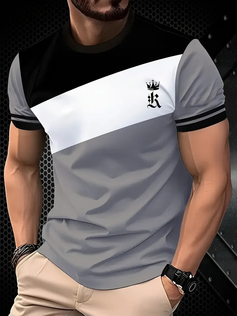 Men's Stripe Print T-Shirt