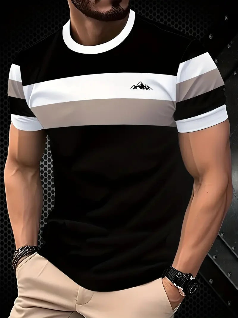 Men's Stripe Print T-Shirt