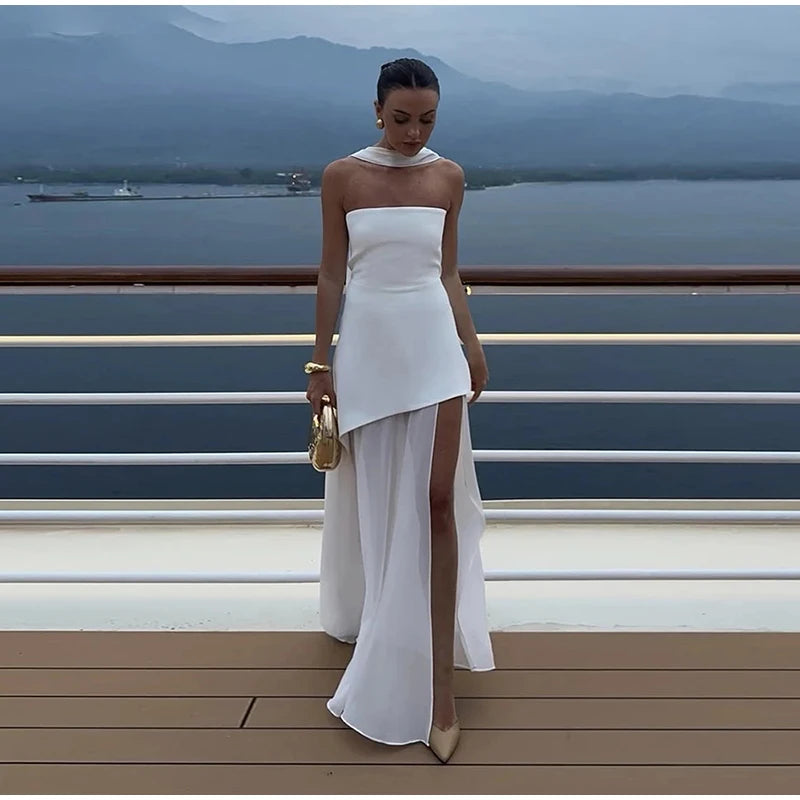 Women's Halter Neck Maxi Dress