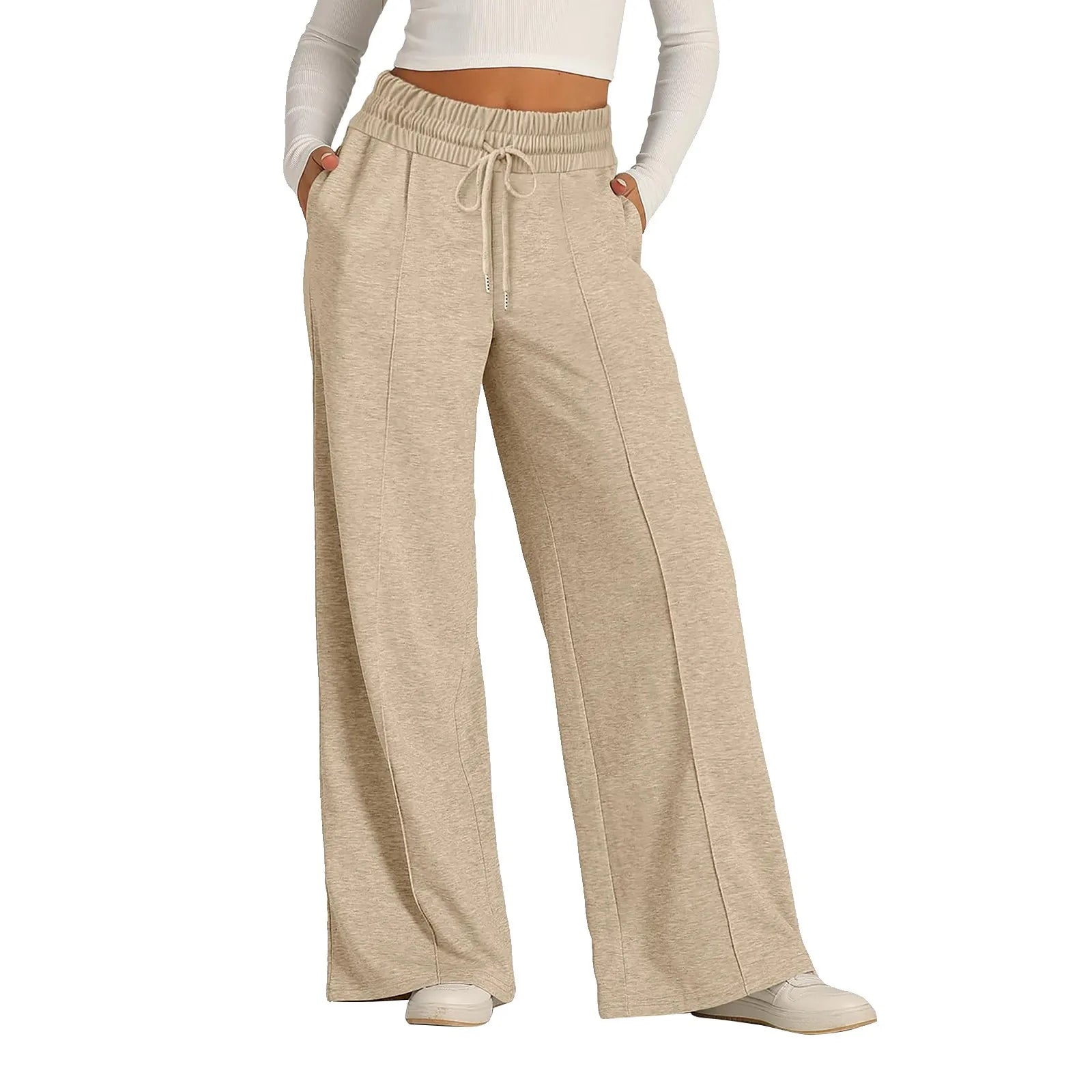 Women's Fleece Wide Leg Joggers