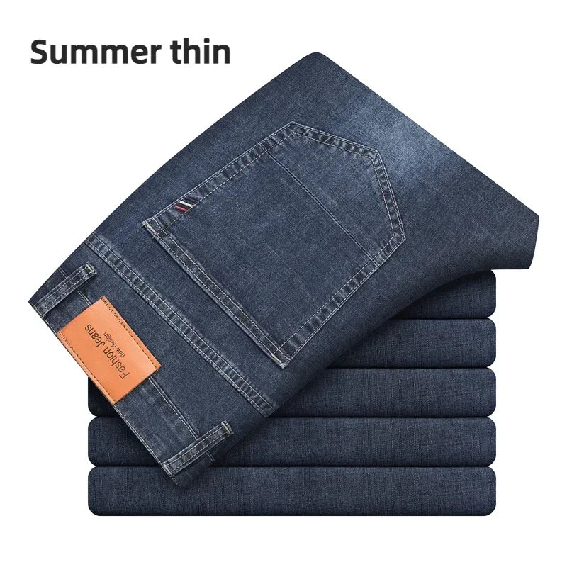 Men's Light Grey Straight Jeans