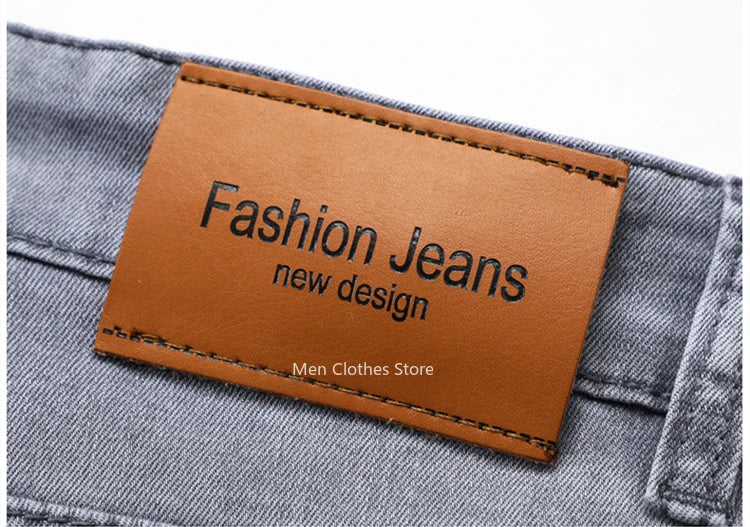 Men's Grey Stretch Jeans