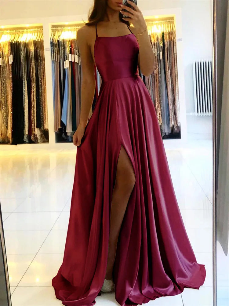 Women's Satin Maxi Dress