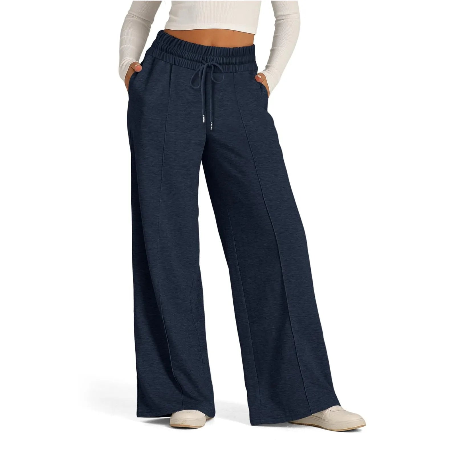 Women's Fleece Wide Leg Joggers