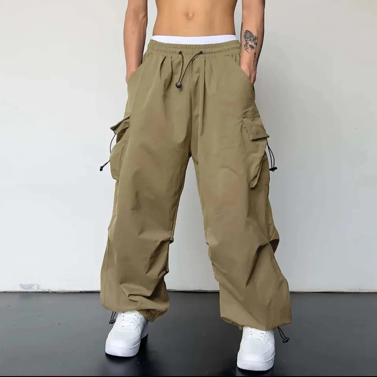 Women's Wide Leg Cargo Joggers
