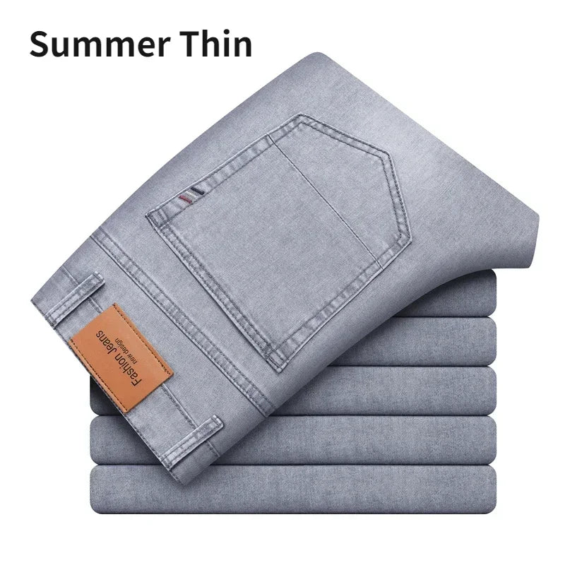 Men's Grey Stretch Jeans