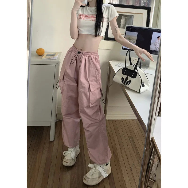 Women's Wide Leg Cargo Joggers