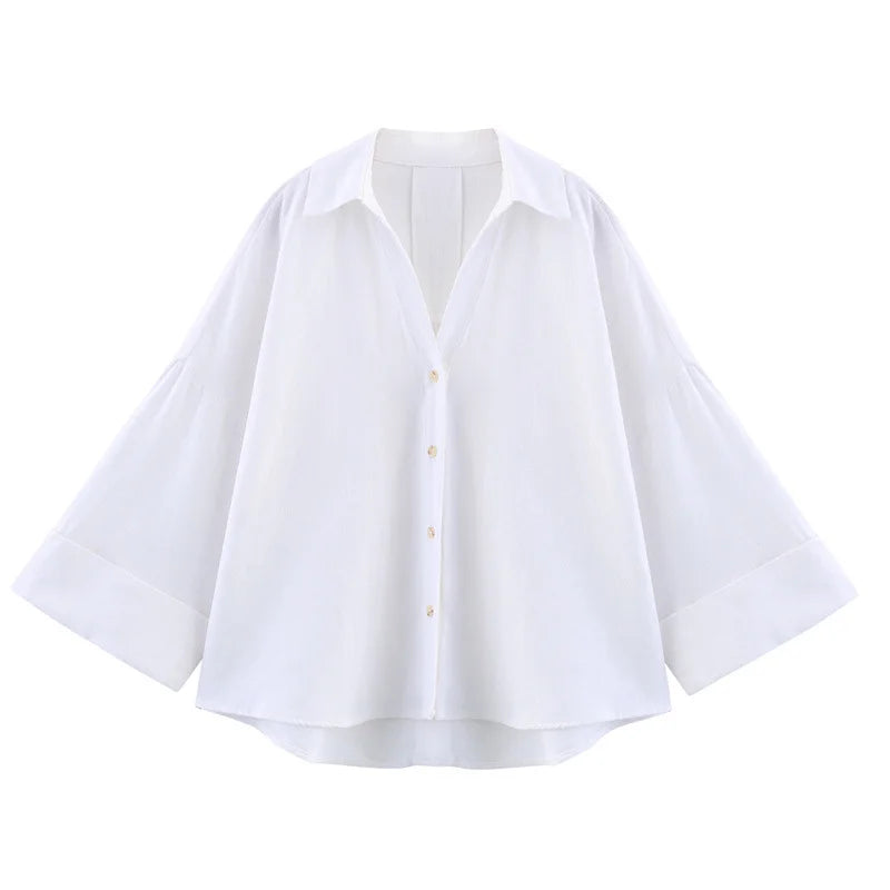Women's V-Neck Loose Blouse
