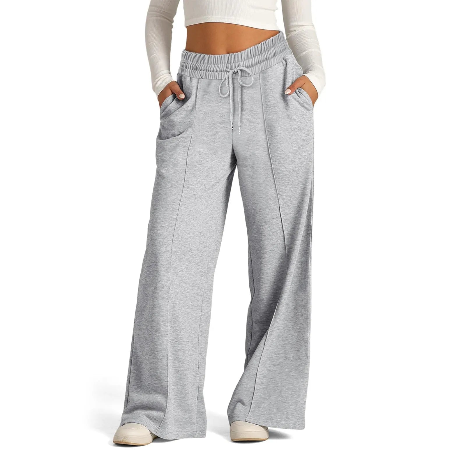 Women's Fleece Wide Leg Joggers