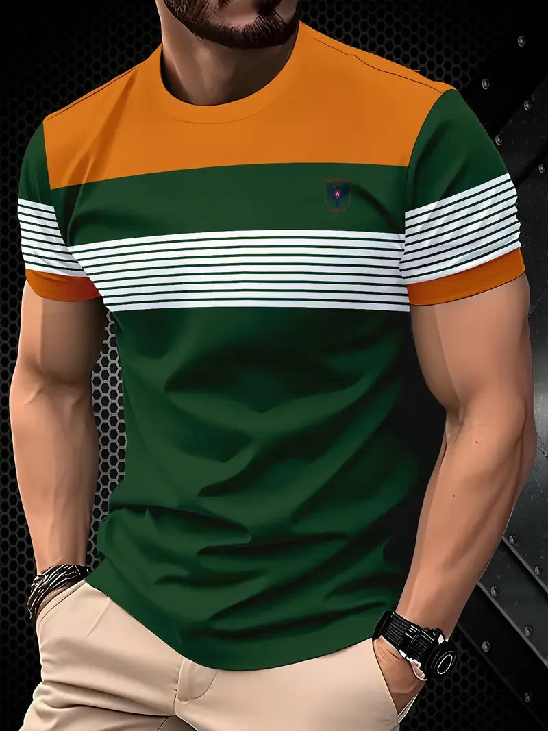 Men's Stripe Print T-Shirt