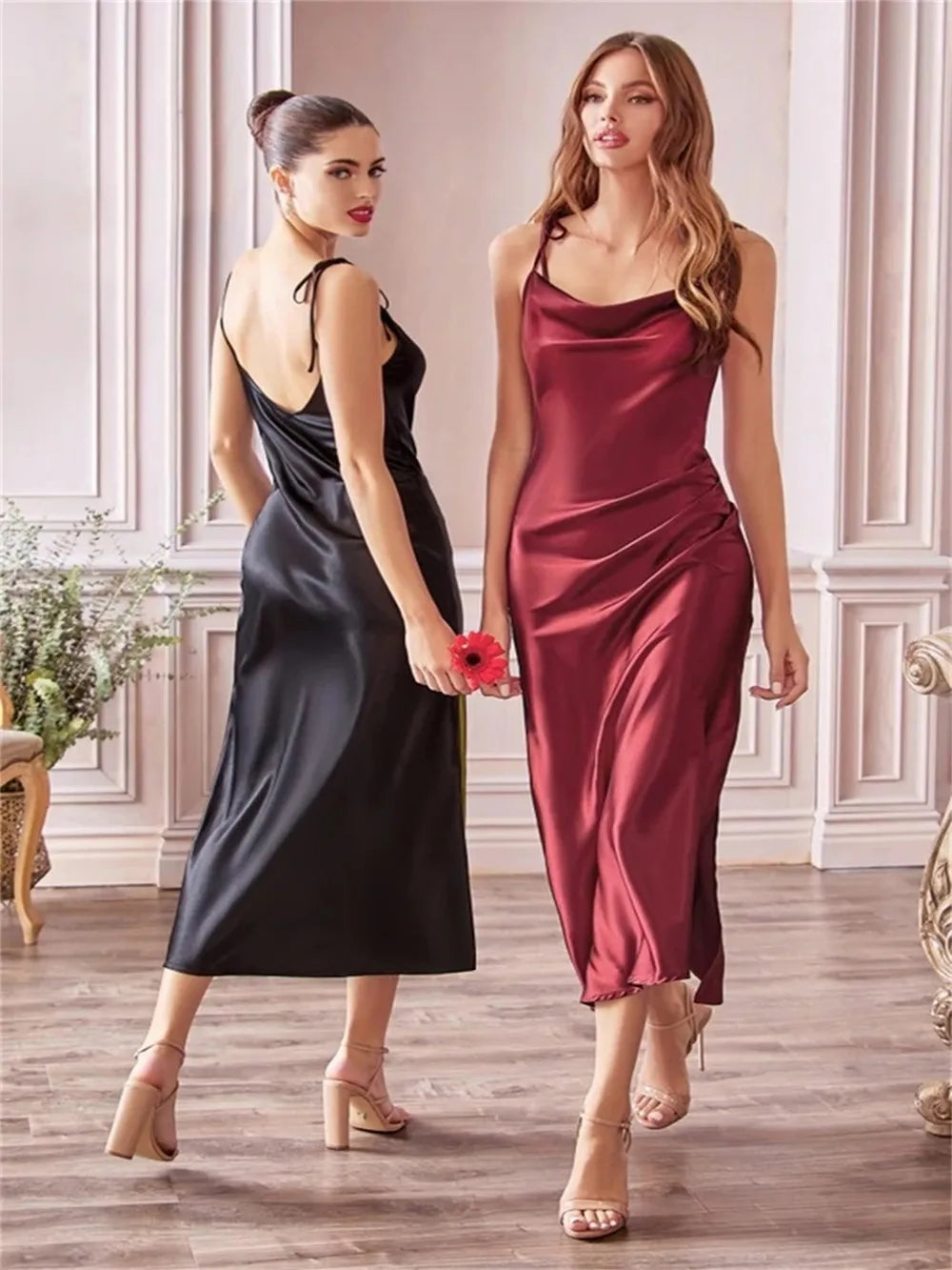 Women's Satin Maxi Dress