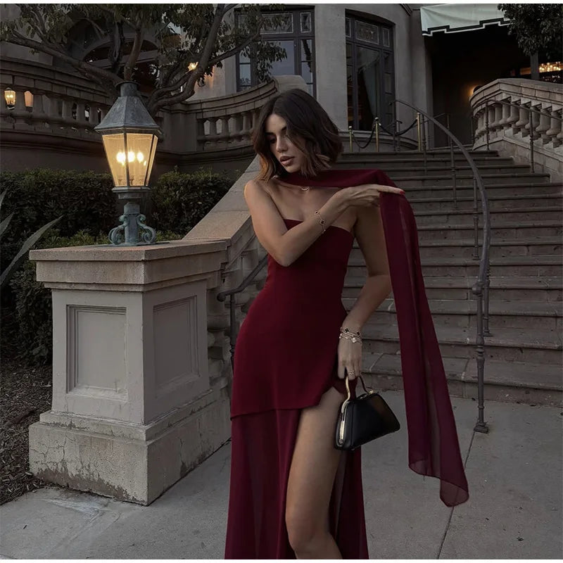 Women's Halter Neck Maxi Dress