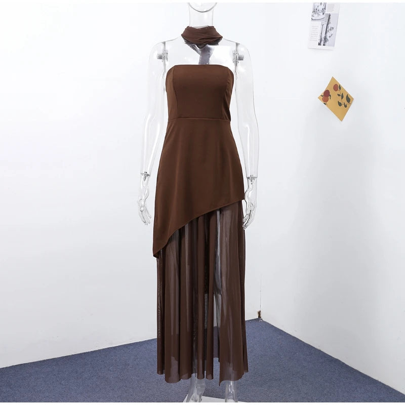 Women's Halter Neck Maxi Dress