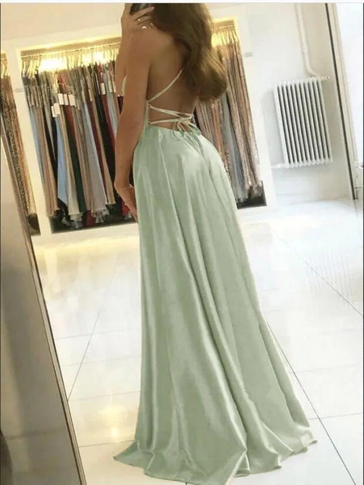 Women's Satin Maxi Dress