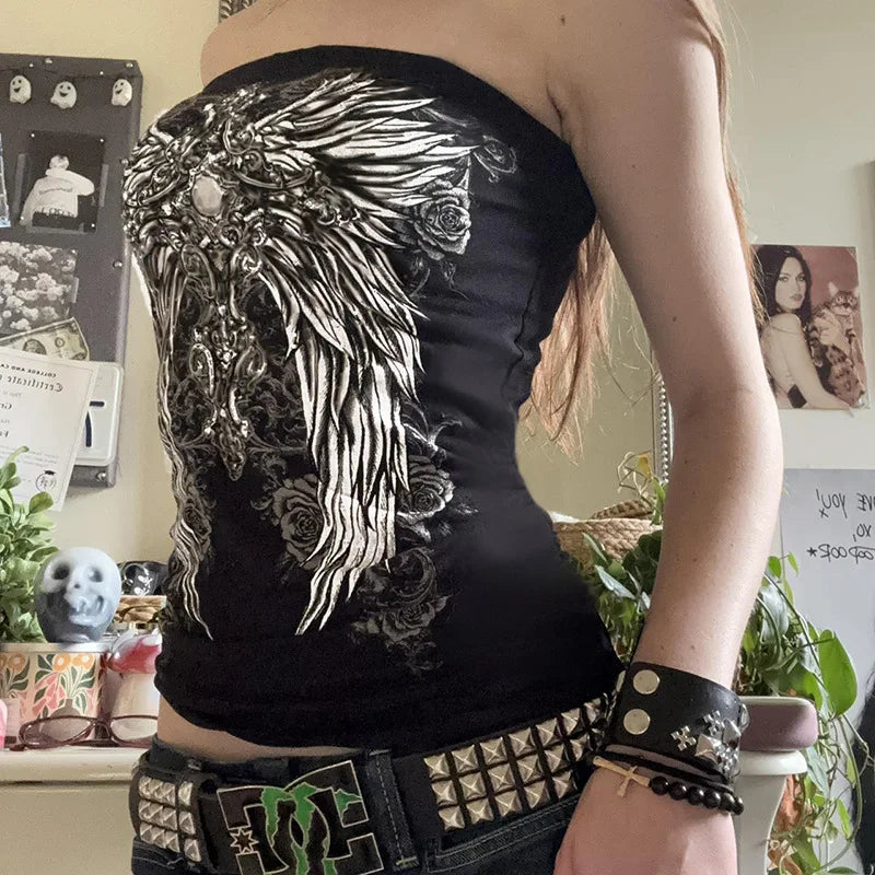 Women's Graphic Print Tube Top