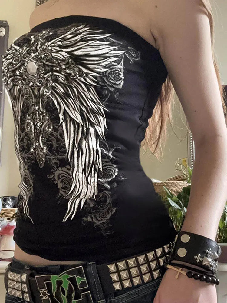 Women's Graphic Print Tube Top