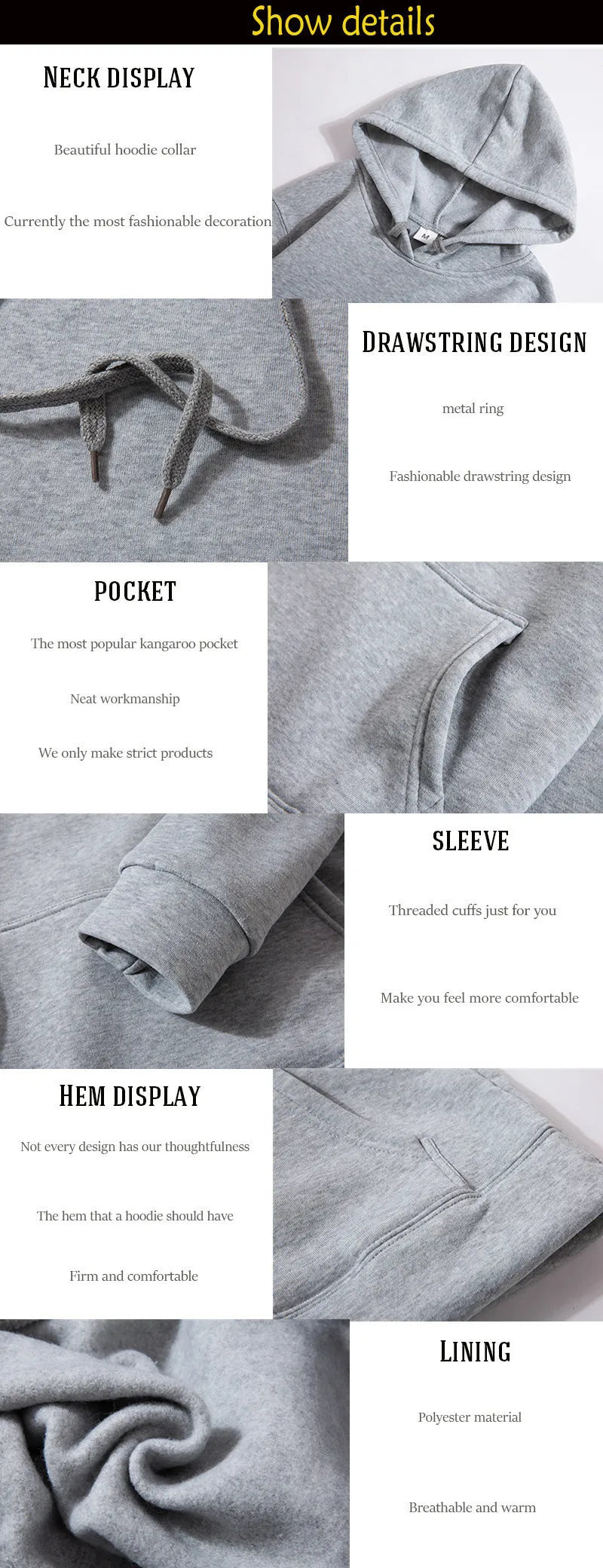Men's Colour Block Pullover Hoodie