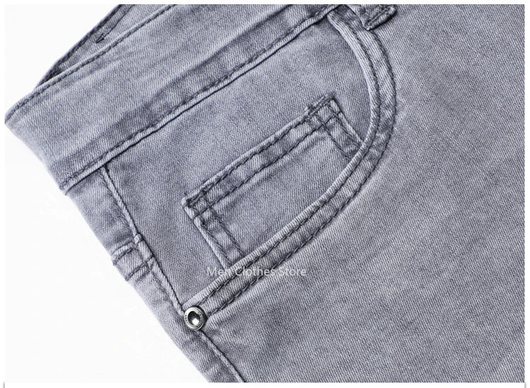 Men's Grey Stretch Jeans