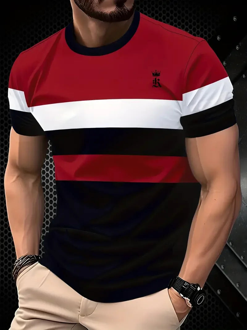Men's Stripe Print T-Shirt