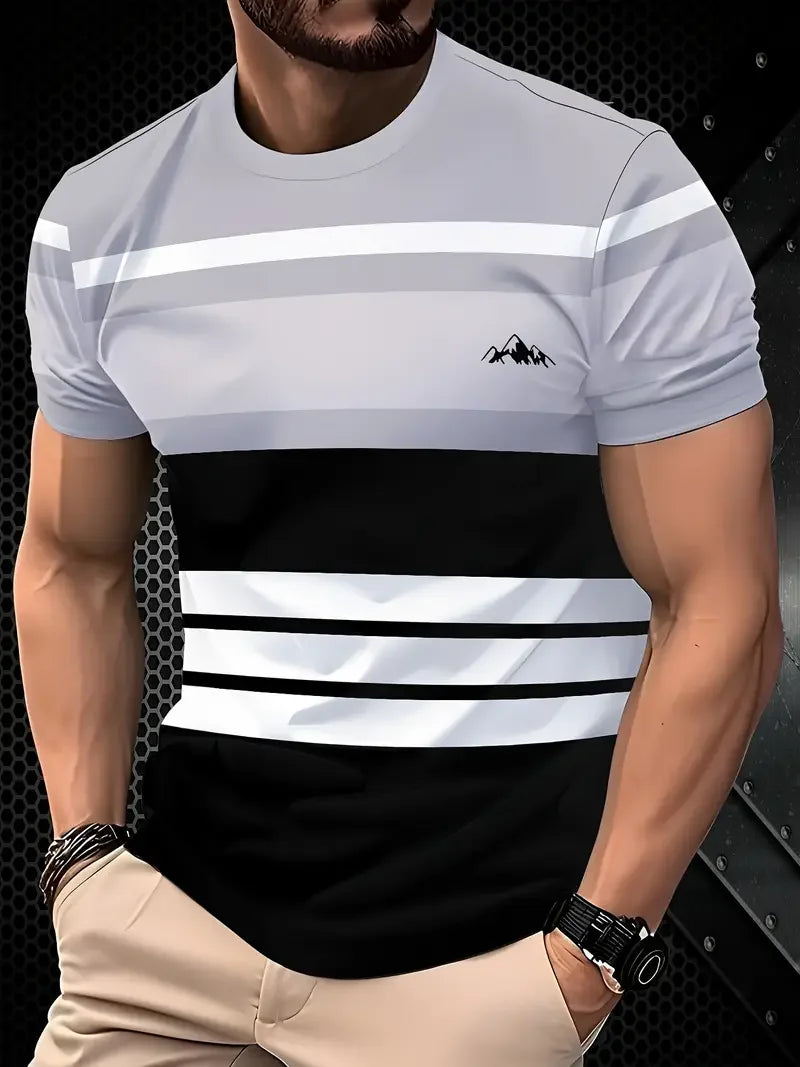 Men's Stripe Print T-Shirt