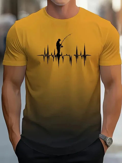 Men's Fishing Print T-Shirt