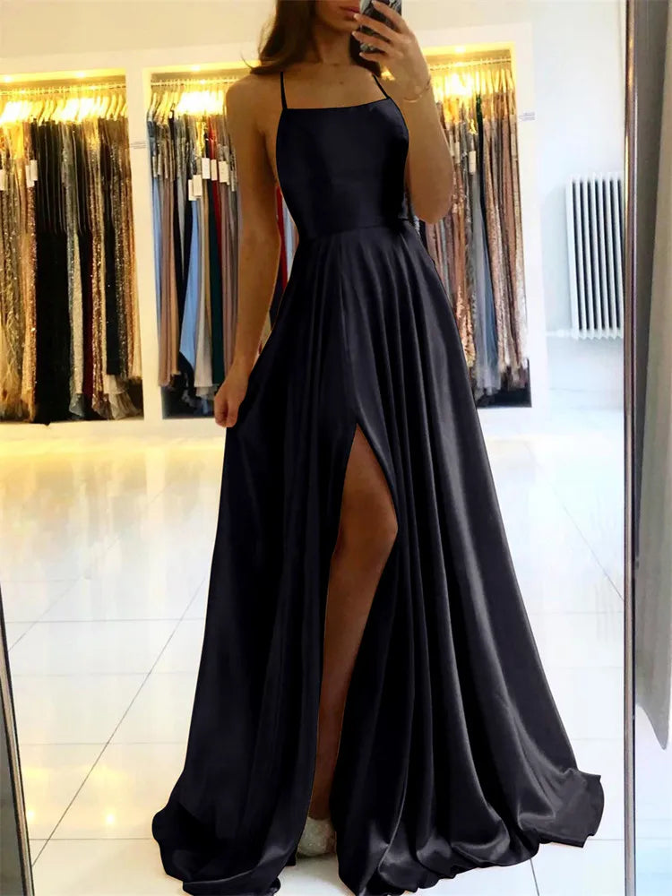 Women's Satin Maxi Dress