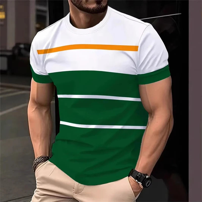 Men's Contrast Stripe T-Shirt