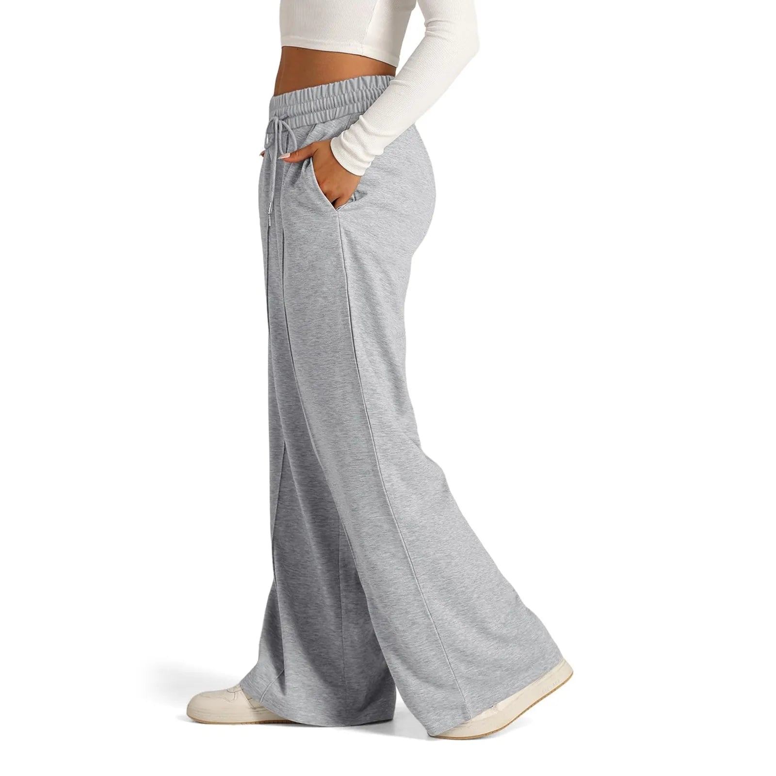 Women's Fleece Wide Leg Joggers