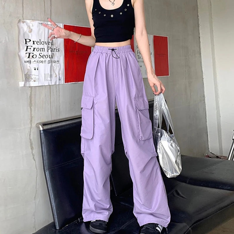 Women's Wide Leg Cargo Joggers