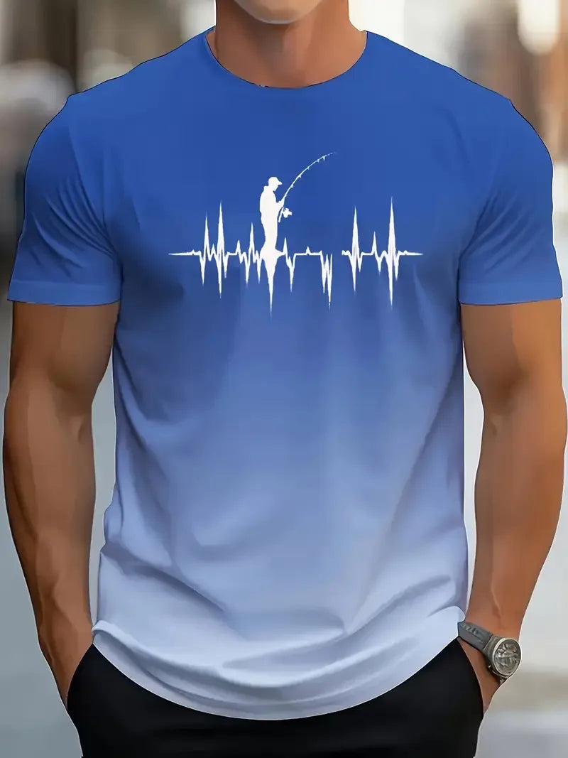 Men's Fishing Print T-Shirt