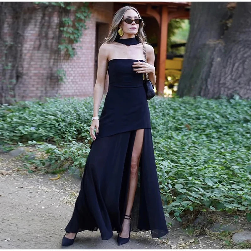 Women's Halter Neck Maxi Dress