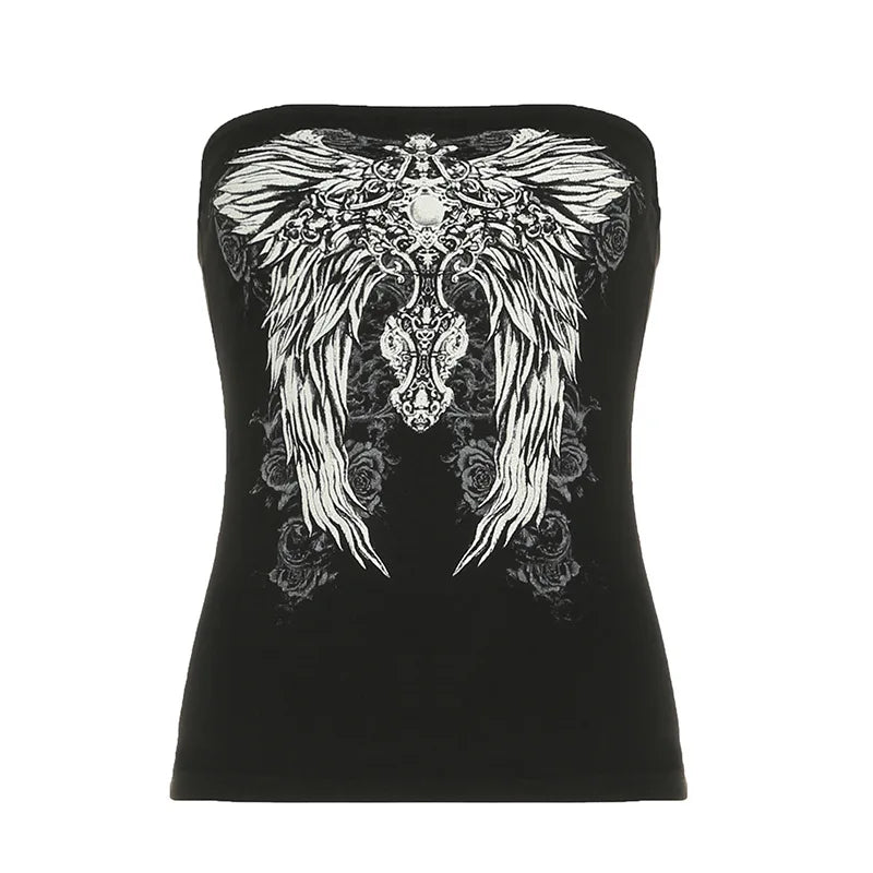 Women's Graphic Print Tube Top