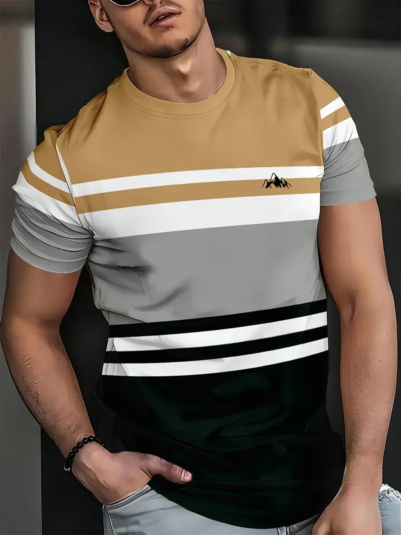Men's Stripe Print T-Shirt