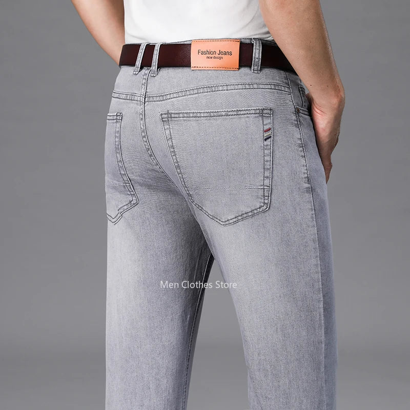 Men's Grey Stretch Jeans