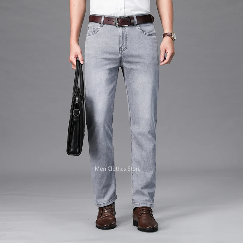 Men's Grey Stretch Jeans