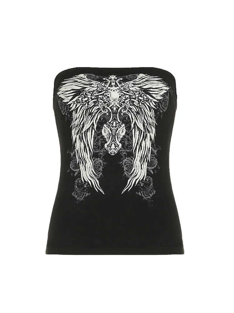 Women's Graphic Print Tube Top