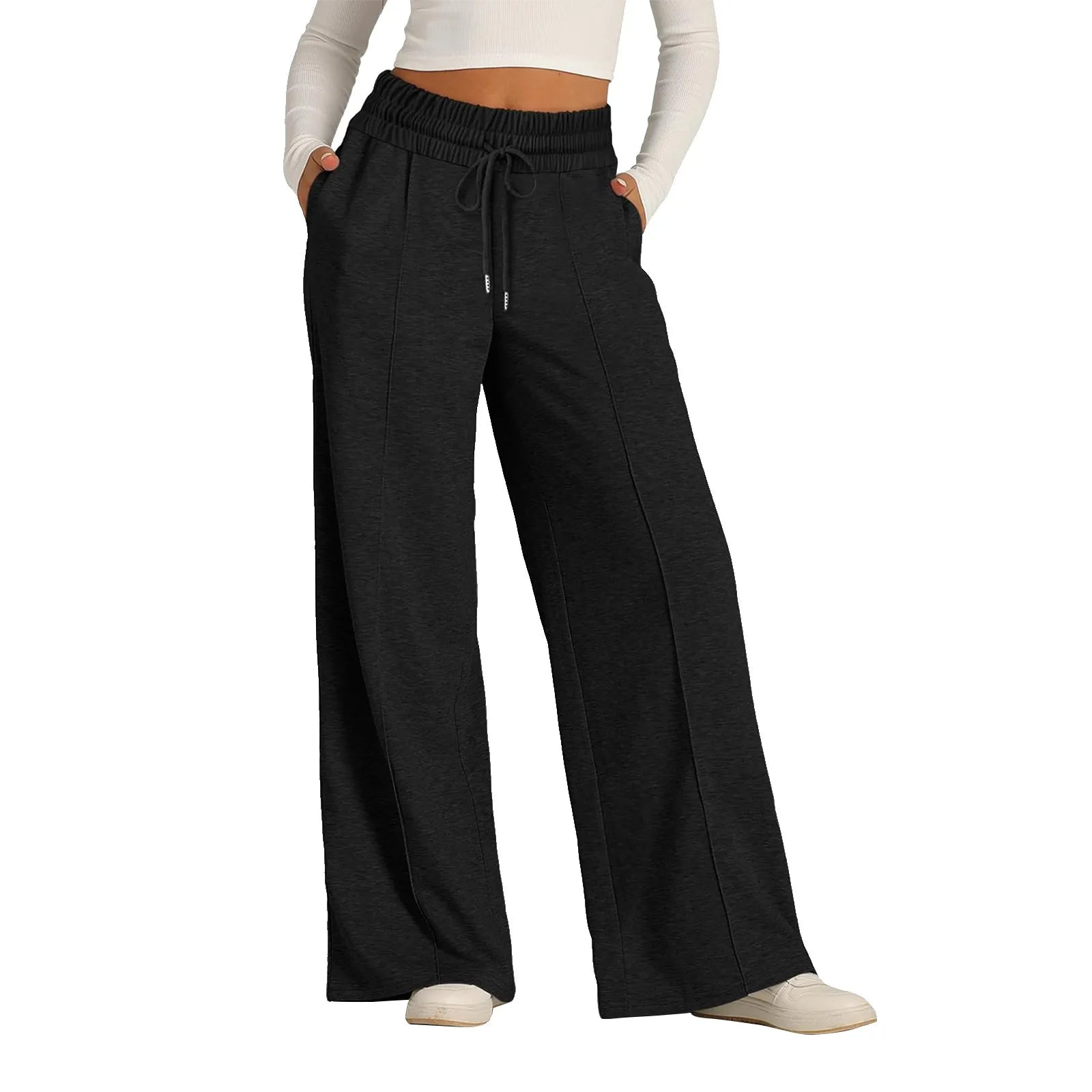 Women's Fleece Wide Leg Joggers