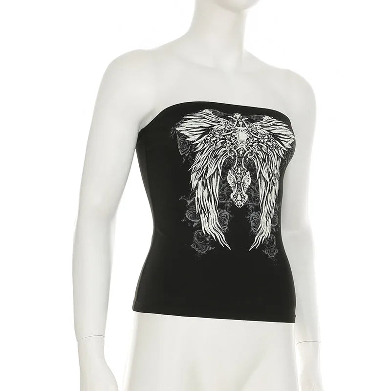 Women's Graphic Print Tube Top