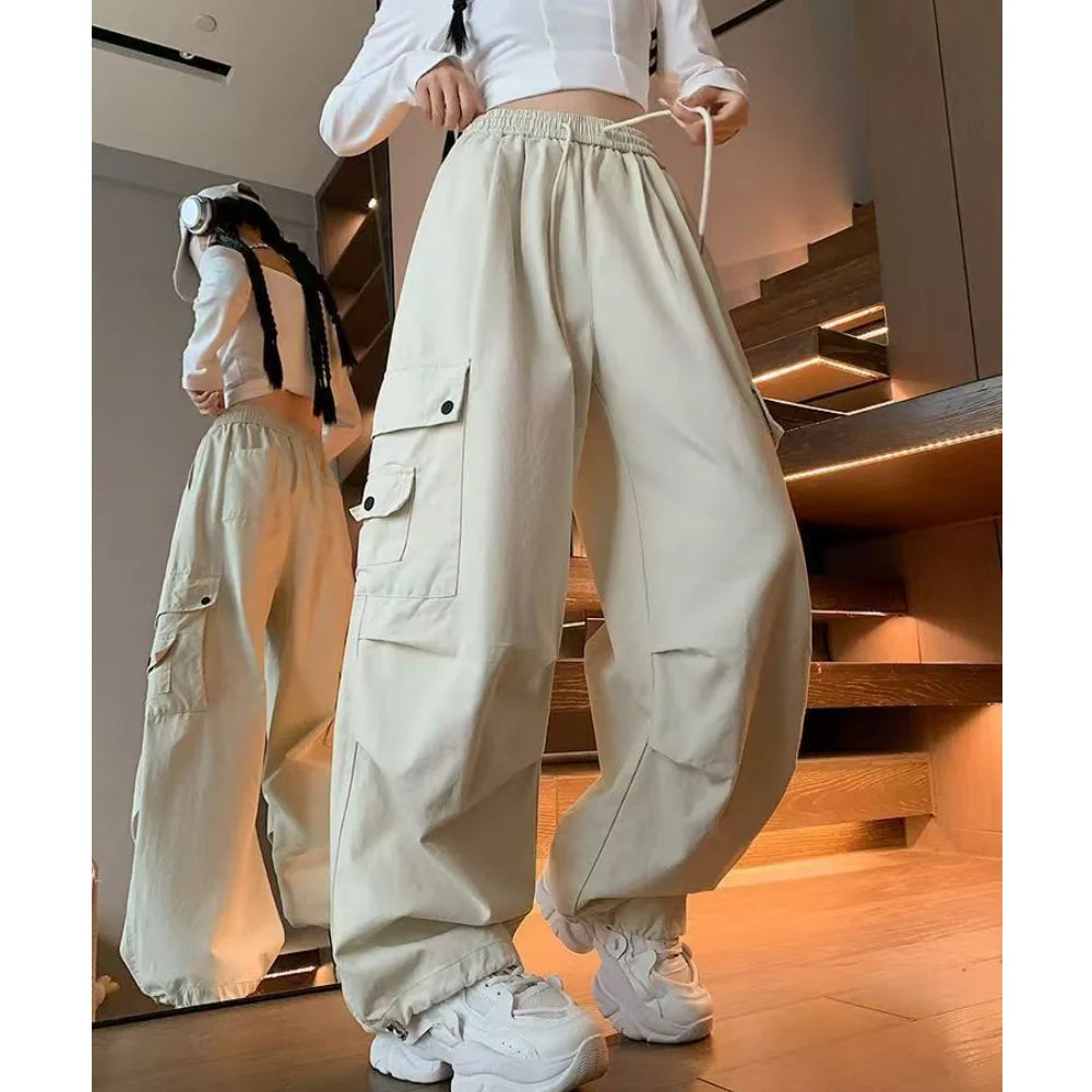Women's Wide Leg Cargo Joggers