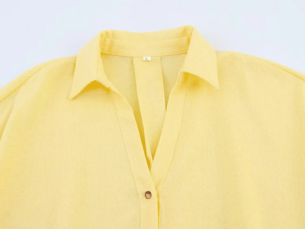 Women's V-Neck Loose Blouse